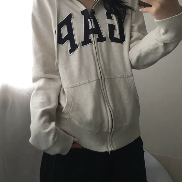 갭 오트밀 후드집업