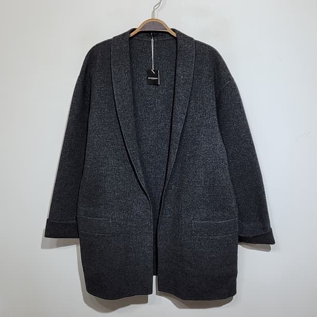 (L) 버버리 울코트 차콜 오픈식 모직코트 일본판 