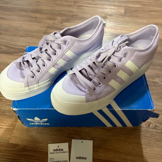 실착5분] 아디다스 니짜 플랫폼 W 라벤더 스니커즈 270