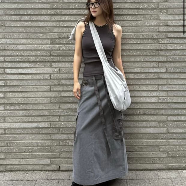 다이닛 ROPE BAG IN MELANGE GREY