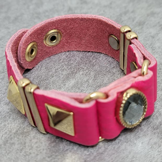 stud leather bracelet