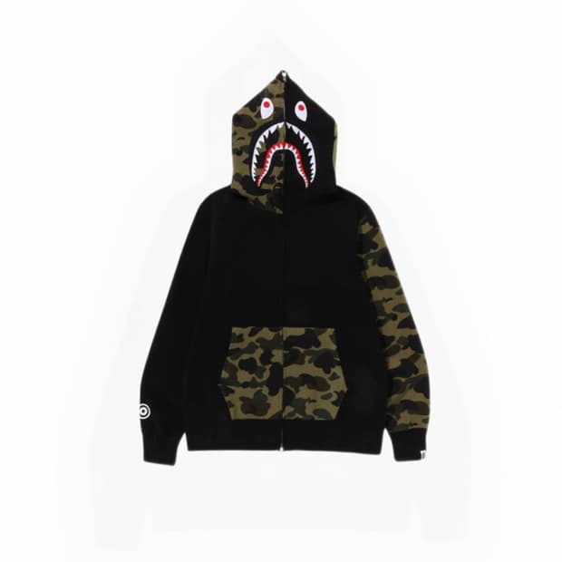 🦈베이프 샤크 풀 집 후드 블랙🦈