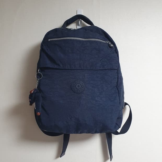 키플링 미니 캐주얼 백팩 네이비 몽키키링