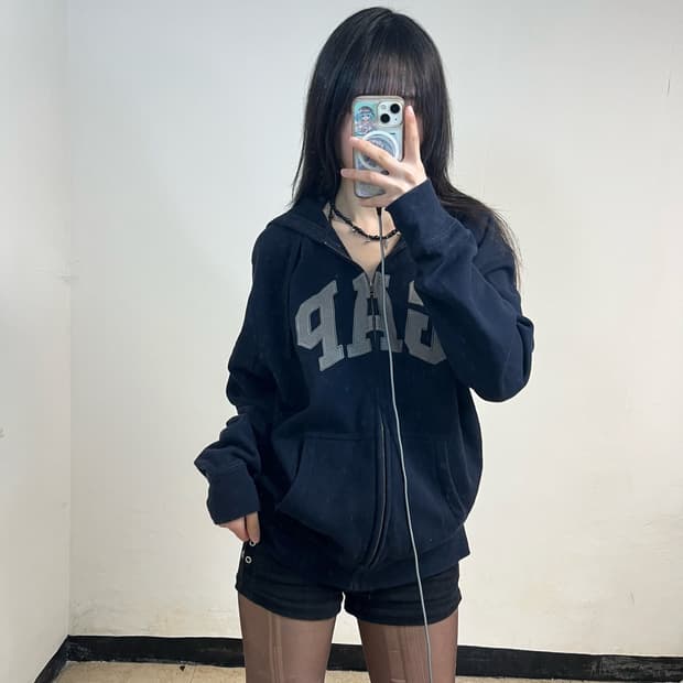 GAP navy hoodie zip-up