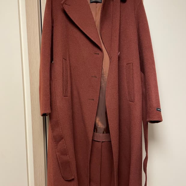 잇미샤 브릭컬러 카멜울블랜딩 롱코트