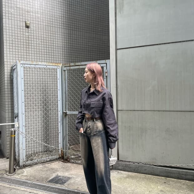 밀리터리 퍼티그 숏 자켓