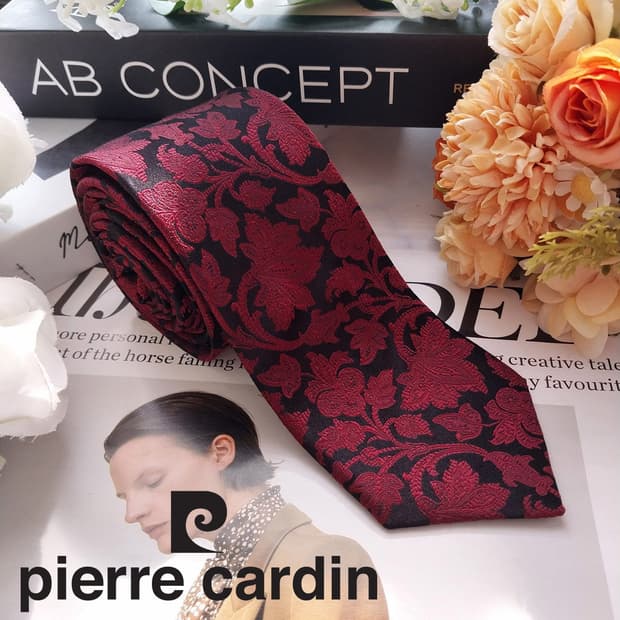 피에르 가르뎅 실크 페이즐리 자카드 넥타이 7.4cm A+등급 K2221