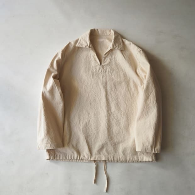 네스트로브컨팩트 코튼 실크 넾 서지 셔츠