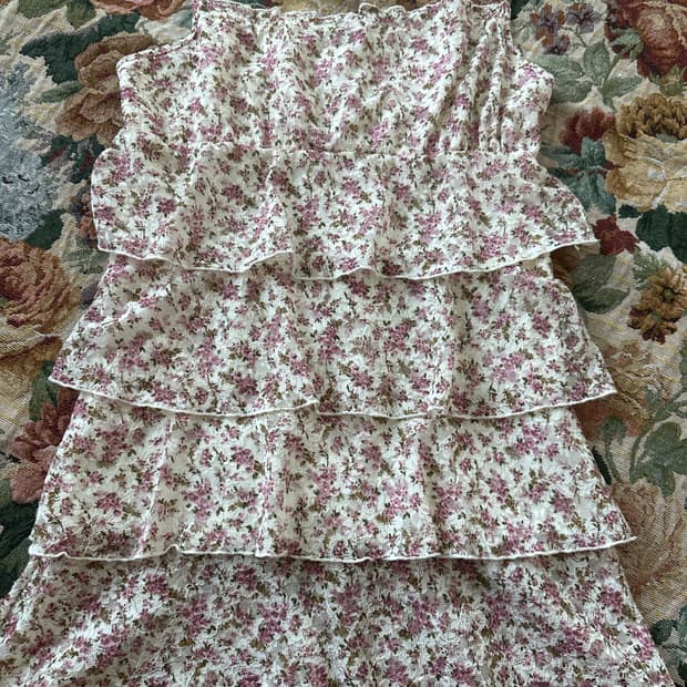 빈티지 캉캉 나시 미니원피스