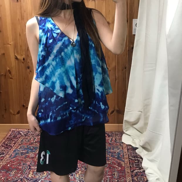0030 - bBlue Tie-Dye Top