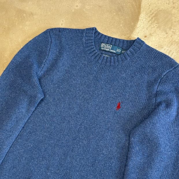 S 폴로랄프로렌 다크블루 코튼 니트