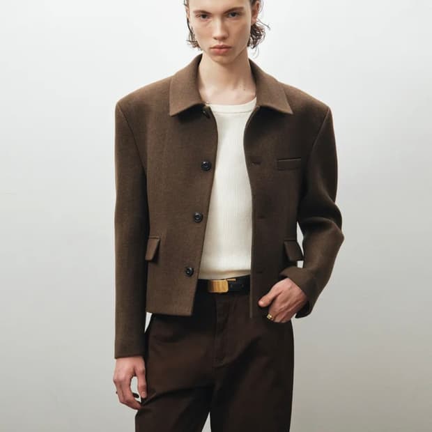 노이어 울 크롭 자켓 팝니다 우영미 타임옴므 솔리드옴므 