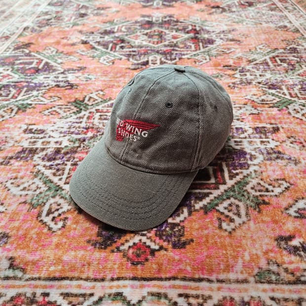 90s 레드윙 WORK HARD 덕캔버스 볼캡