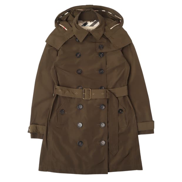 버버리 발모랄 카키 더블 트렌치코트