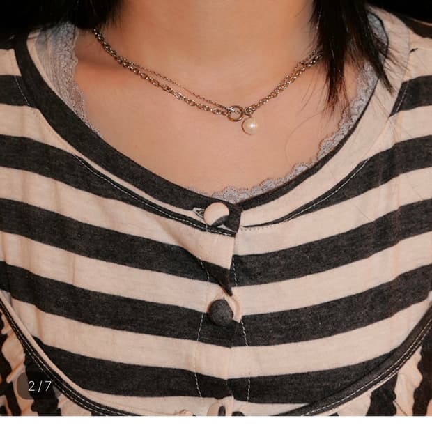 다인리 PEARL LAYERED NECKLACE