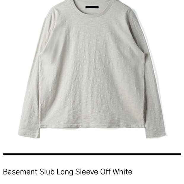 HTAE Basement Slub Long Sleeve Off White