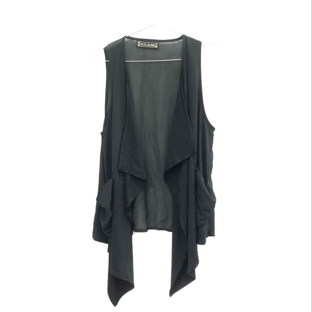 CECIL McBEE draped big pocket vest