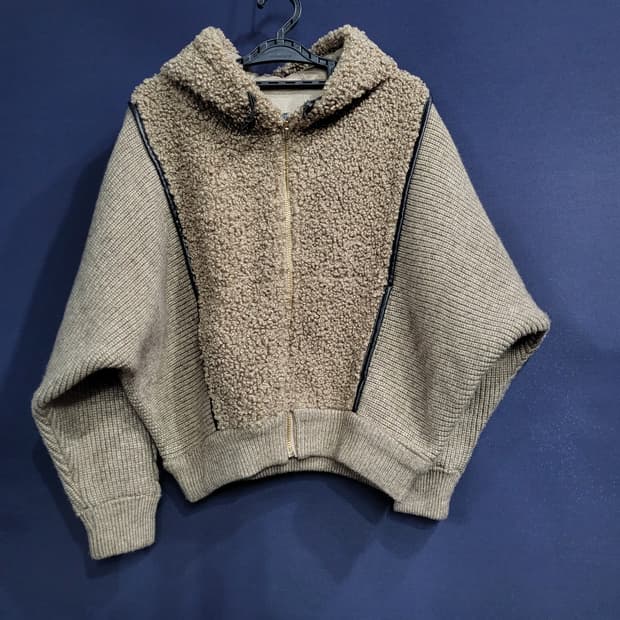 후드 니트 자켓