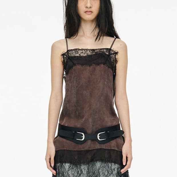 세릭 cerric 슬리브 원피스 브라운