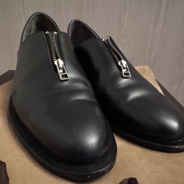 ISHMM ZIP SHOES 재팬메이드 집업 블랙 구두 로퍼