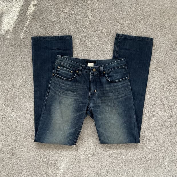 vintage low rise boots cut denim