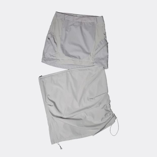 오호스 OJOS 3way 쓰리웨이 나일론 스트링 스커트 그레이