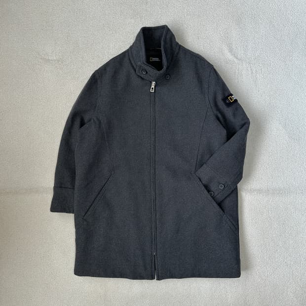 내셔널지오그래픽 하이넥 트윌 집업 코트