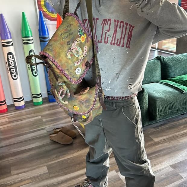 빈티지 칼하트 모스그린 싱글니 카펜터 팬츠 B11MOS