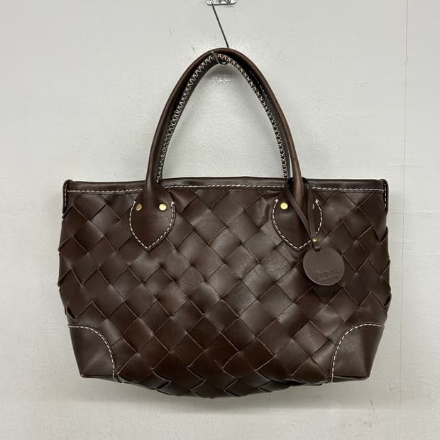 Paquet 에뜨레브 브라운 레더 토트백