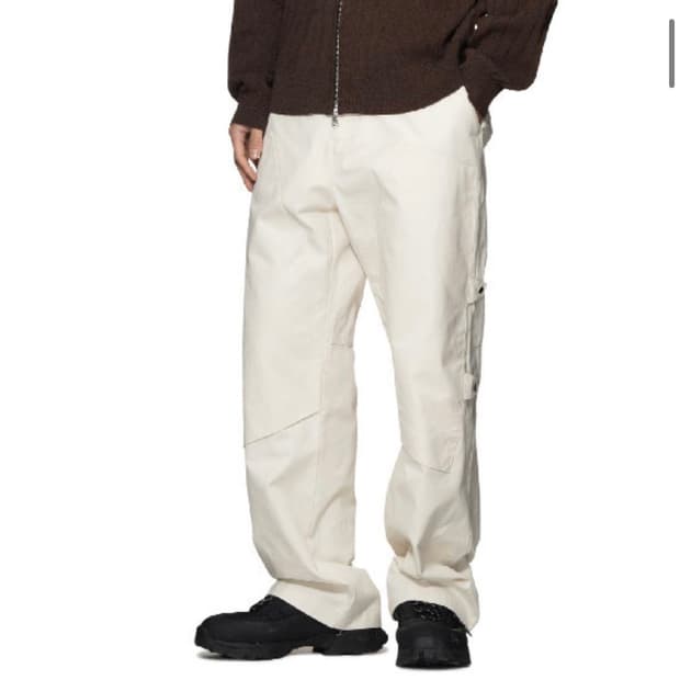 [L]프리커 더블니 카펜터 팬츠 화이트 freker