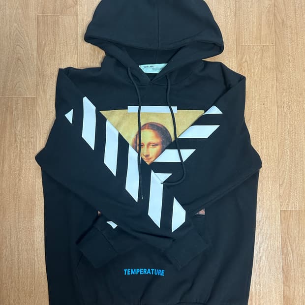 오프화이트 모니리자 후드티