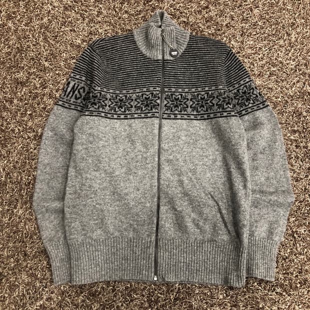 모스키노 백로고 울 니트집업 자켓