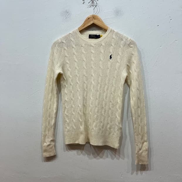 폴로랄프로렌 여성 울 캐시미어 케이블 니트 우먼즈 S