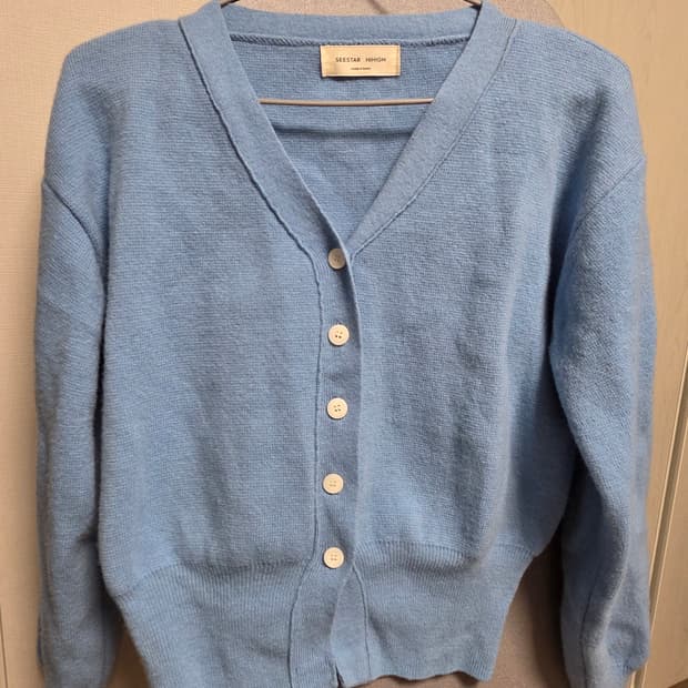 SEESTAR HIHIGH 하늘색 가디건
