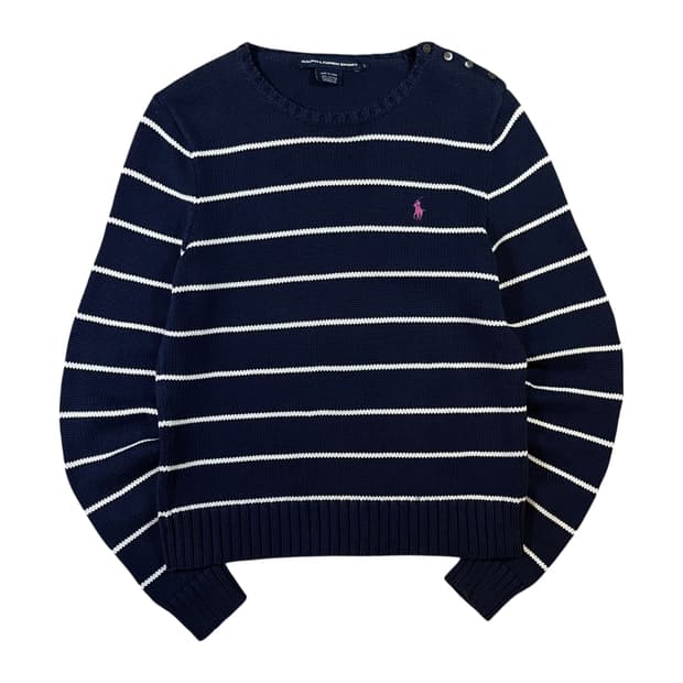 폴로 랄프로렌 스포츠 숄 단추 포니 니트