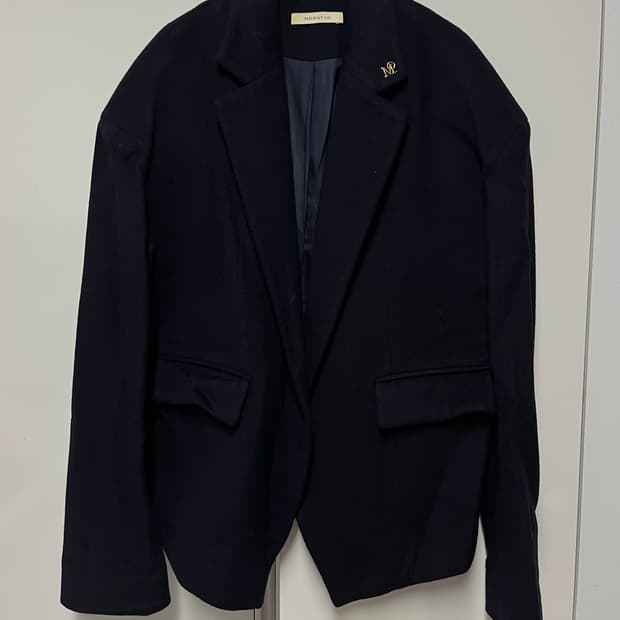 [문탠] 네이비 오버핏 울 자켓