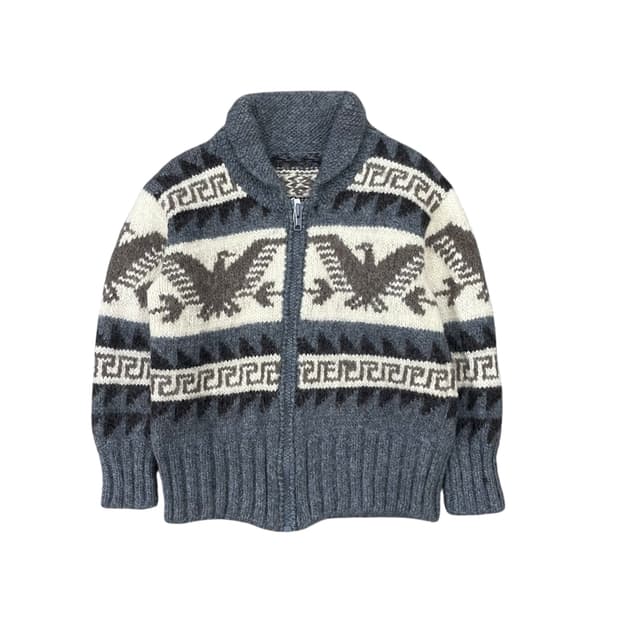 빈티지 코위찬 니트 집업