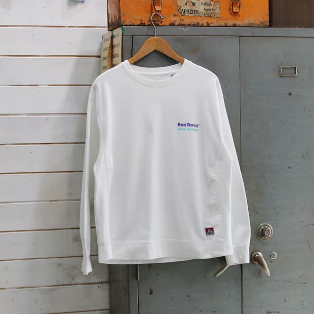 (착용컷) BEN DAVIS 프린팅 스웻 셔츠 (남성용 100)