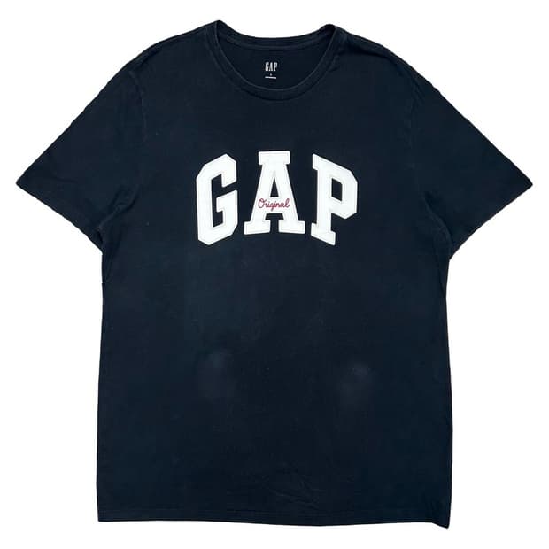 GAP 프린팅 반팔티 블랙 L