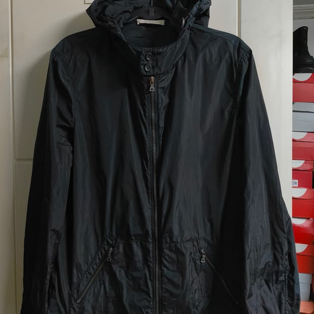 프라다 투웨이 나일론 블랙 후드 자켓 xl