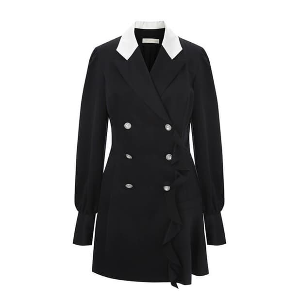 낫유어로즈 더블 버튼 원피스 다크 네이비