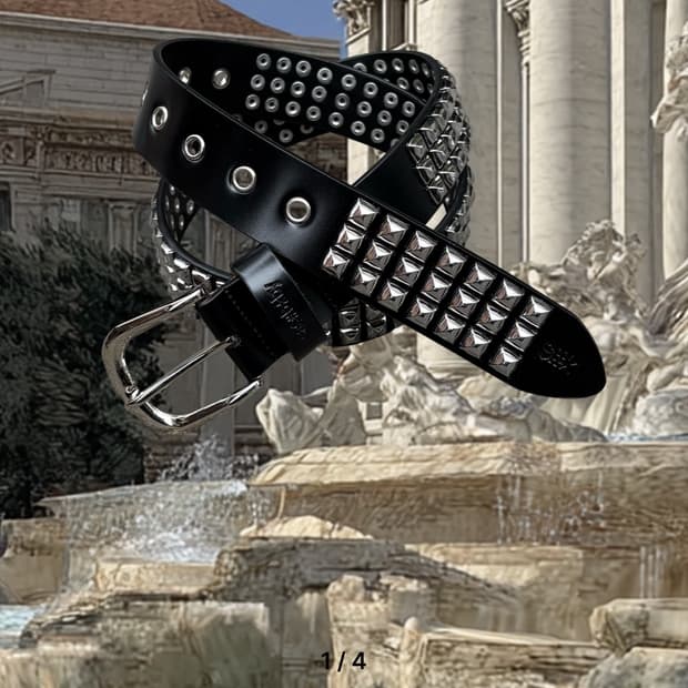 캐시베이비 studded leather belt 새상품판매cashbaby