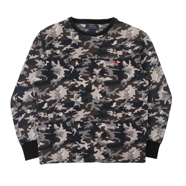 폴로 랄프로렌 카모플라쥬 베이직포니 와플 롱슬리브