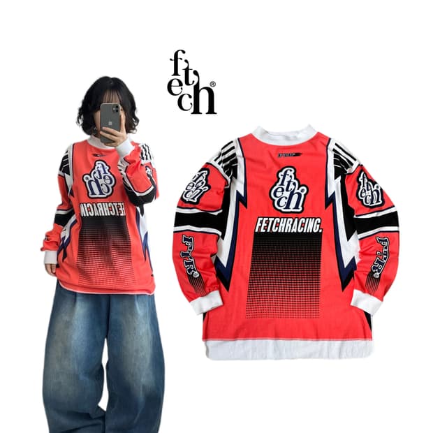 페치 블록코어 레이싱 져지 롱슬리브