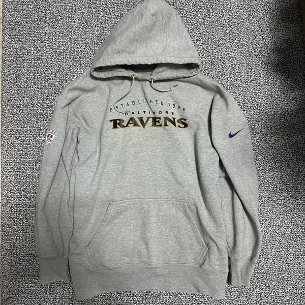 (XL추천) 나이키 NFL 볼티모어 레이븐스 후드티 그레이