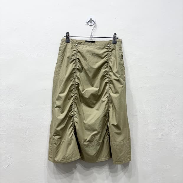 빈티지 베이지 셔링 스커트