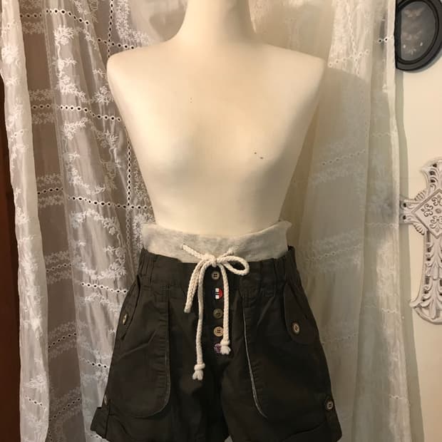 빈티지 레이어드 카고 롤업 팬츠