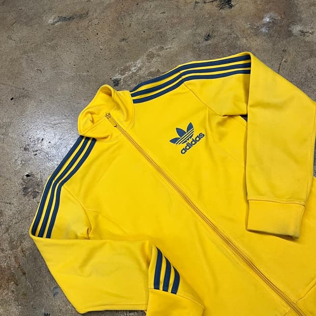 [정품/95] 아디다스 옐로우 삼선 트랙탑 져지 b10