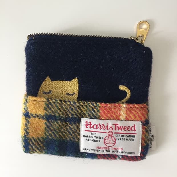 tsumori chisato SLEEP X HARRIS TWEED 파우치