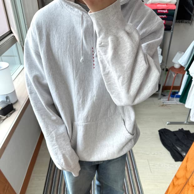 슈프림 마이크로 로고 후드티